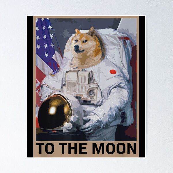 Artikel-Vorschau von Dogecoin zum Mond - Dogecoin-Astronaut zum Mond, designt und verkauft von CryptoDy.