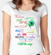 All the Way Jacksepticeye lyrics Women's Fitted Scoop T-Shirt