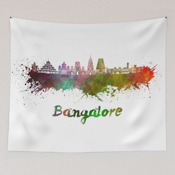 Item preview, Bangalore skyline in watercolor designed and sold by paulrommer.