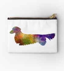 Dachshund Long Haired in watercolor Studio Pouch