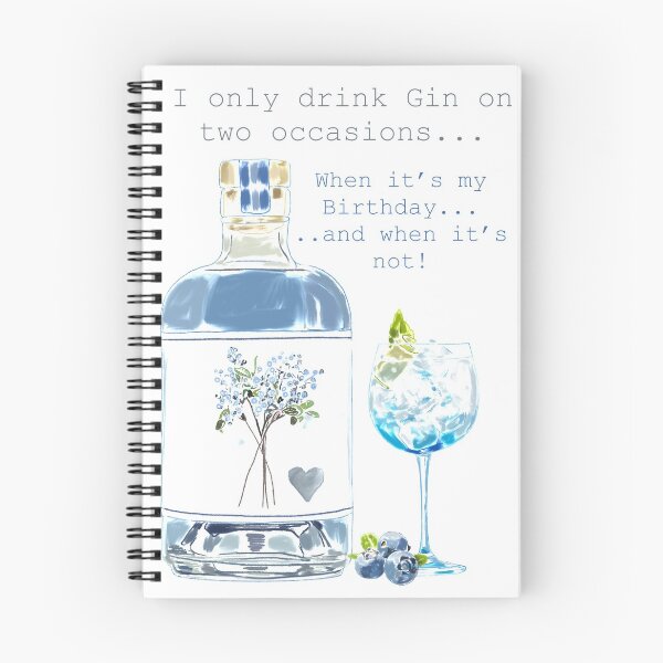 Item preview, Blue gin Birthday  designed and sold by Leatextileart.