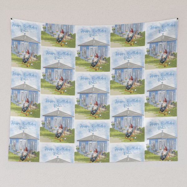 Item preview, Summer House Birthday Garden Gnome  designed and sold by Leatextileart.