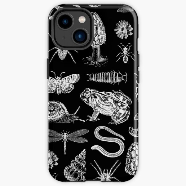 Funda de iPhone «Rana Seta Caracol Polilla Insecto Vintage Biología Amante  de la naturaleza - Collage de ciencia Collage de biología Historia natural»  de MinistryOfFrogs | Redbubble