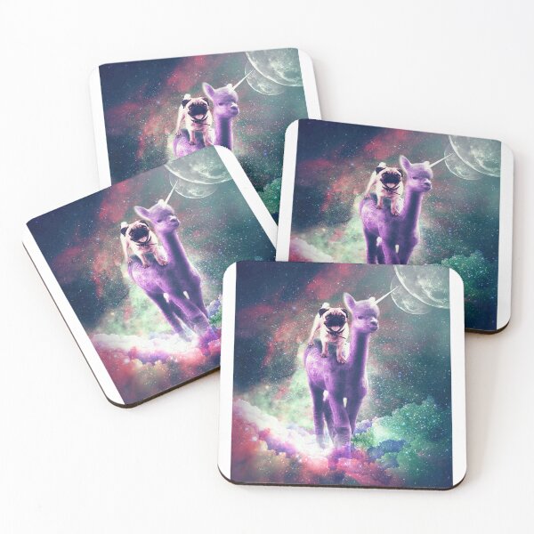 Item preview, Space Pug Riding On Alpaca Unicorn  designed and sold by ThinkOutLoudApp.