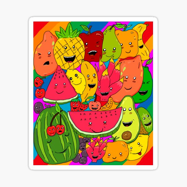 Item preview, tropical rainbow fruit designed and sold by ragnacold.