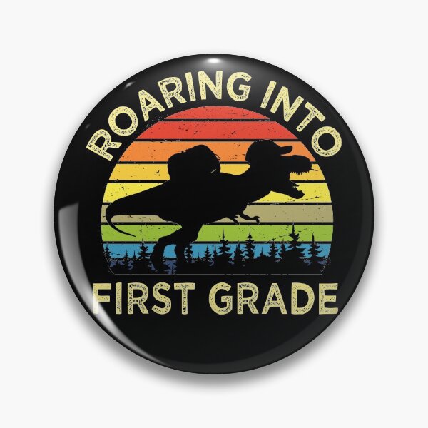 Item preview, Roaring Into First Grade Funny Back To School Grade Vintage Retro Dinausor Tyrannosaurus Rex Tyrex Backpack Hat Tree Lover Gift For Kids Children Son Daughter Family designed and sold by JustBeHappyy.