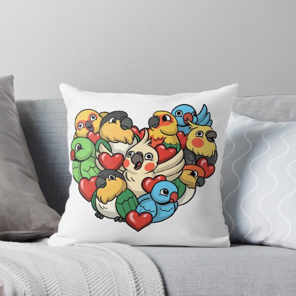 Aperçu de l'œuvre Birbs in a Heart T-shirt Saint Valentin créée et vendue par Birb-Merch.
