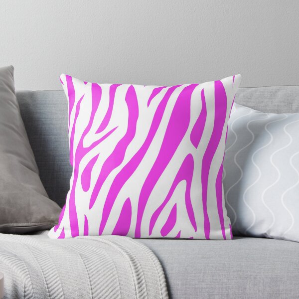 Pink Zebra Pattern ART Throw Pillow