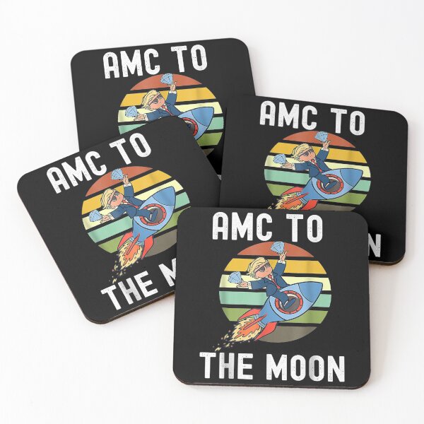 Item preview, AMC TO THE MOON - HODL till the moon crypto designed and sold by CryptoDy.