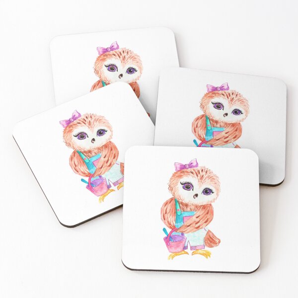 Artikelvorschau, Aquarell Babyeule Vogel. Eule. Coole Baby-Eule. Eule für Kinder. entworfen und verkauft von ZheltakovaIana.