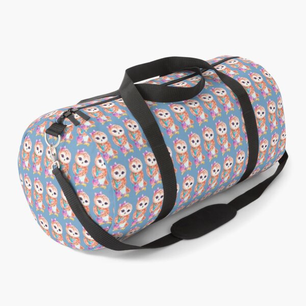 Watercolor Baby owl bird. Owl. Cool baby Owl. Owl for Kids. Duffle Bag
