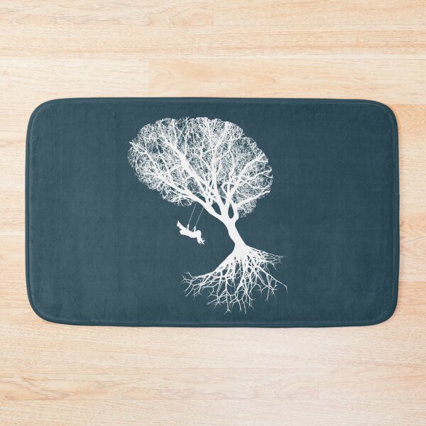 Item preview, brain art, brain silouette with swing, tree branches shape of a brain designed and sold by Collagedream.