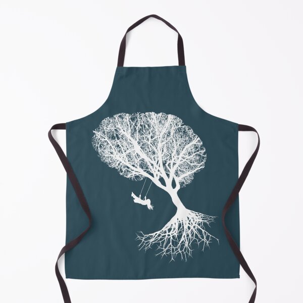 Item preview, brain art, brain silouette with swing, tree branches shape of a brain designed and sold by Collagedream.