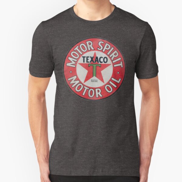 Vintage Texaco Motor Spirit Logo Slim Fit T-Shirt