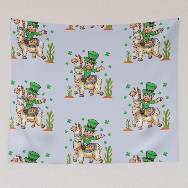 Item preview, Leprechaun Riding a Llama St Patricks Day Alpaca  designed and sold by ThinkOutLoudApp.