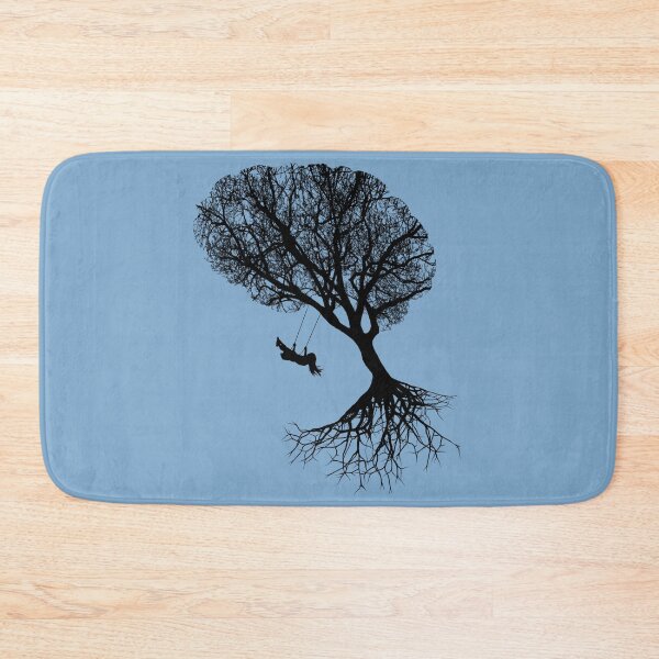 Item preview, brain art, brain silouette with swing, tree branches shape of a brain designed and sold by Collagedream.