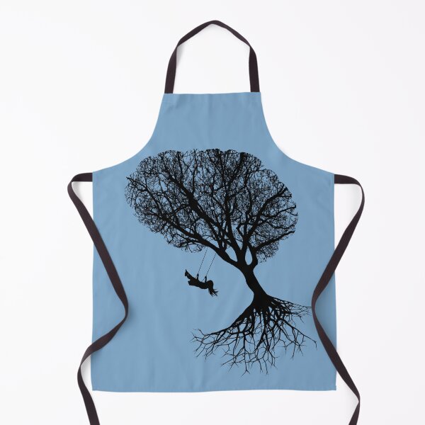 Item preview, brain art, brain silouette with swing, tree branches shape of a brain designed and sold by Collagedream.