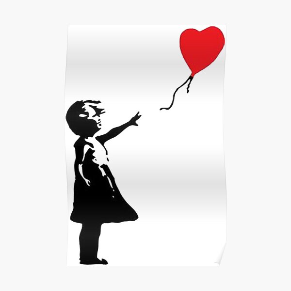heart shaped balloon Poster