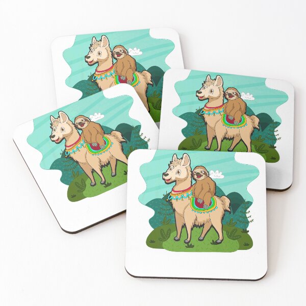 Item preview, Sloth Riding Llama Alpaca designed and sold by ThinkOutLoudApp.
