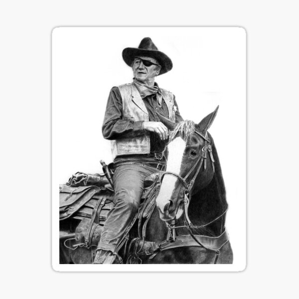 John Wayne as Rooster Cogburn Sticker