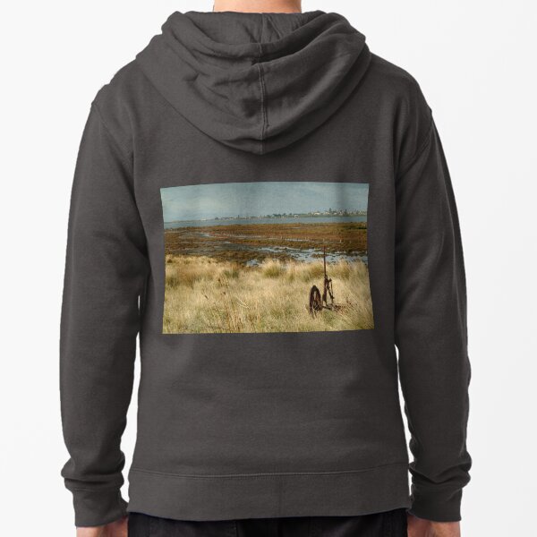Joe Mortelliti Gallery - Beacon Point view to Queenscliff, Bellarine Peninsula, Victoria, Australia. Zipped Hoodie
