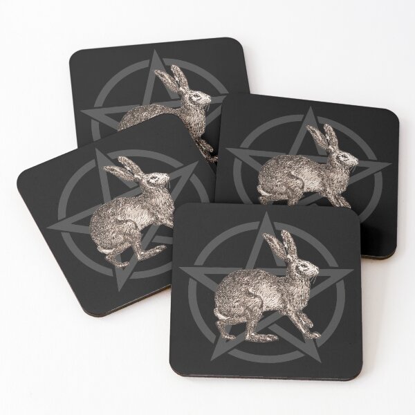 Item preview, Witch Spirit Animal and Pentagram - The Hare designed and sold by ThreeHaresMedia.