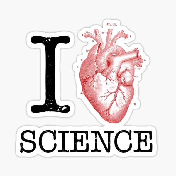 Item preview, I Love Heart Science - Biology Anatomy Illustration designed and sold by SteamerTees.