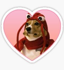 Doggo Stickers: Lobster Corgi (Pink) Sticker