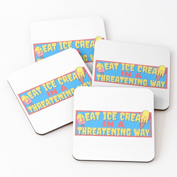 Item preview, I Eat Ice Cream In A Threatening Way | Funny Ice Cream Sticker designed and sold by EarthReliant.