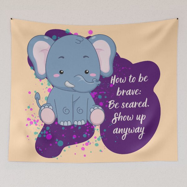 Item preview, Elephant Cartoon Be the best version of you designed and sold by Imakeyouhappy.