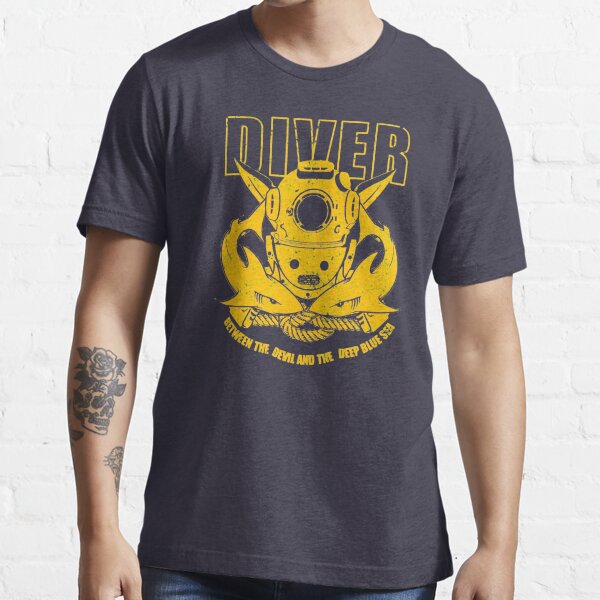 Blue and Gold Diver (Distressed) Essential T-Shirt