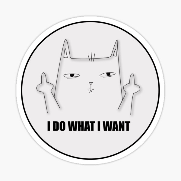 "Funny cat sticker" Sticker for Sale by EinfachKlim Redbubble