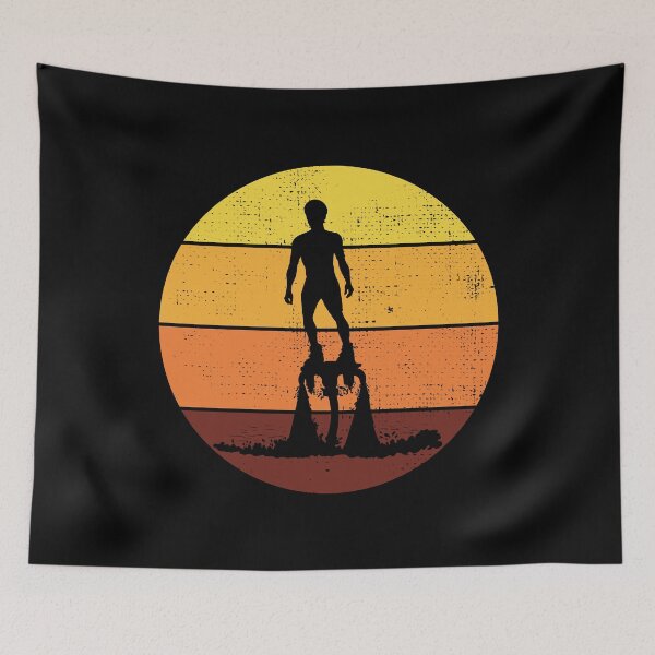 Item preview, Flyboard Flying Flyboarder Flyboarding Water Sport Vintage Retro Sunset designed and sold by CuteDesigns1.