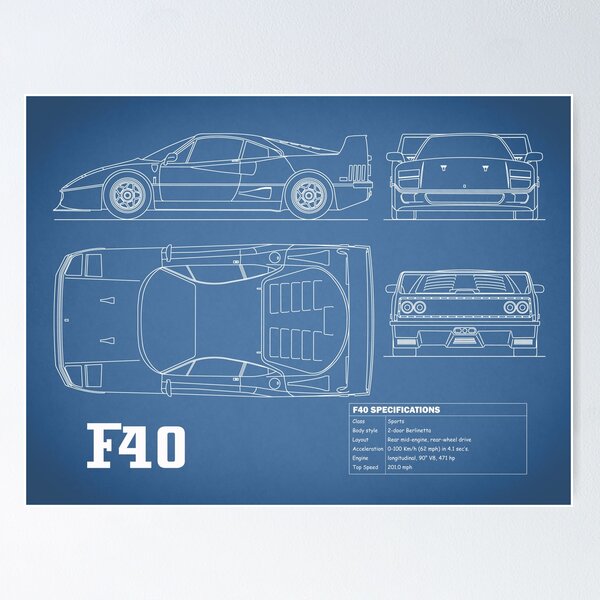 Item preview, The F40 Blueprint designed and sold by rogue-design.