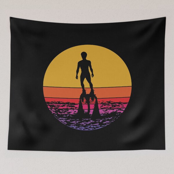 Item preview, Flyboard Flying Flyboarder Flyboarding Water Sport Vintage Retro Sunset designed and sold by CuteDesigns1.