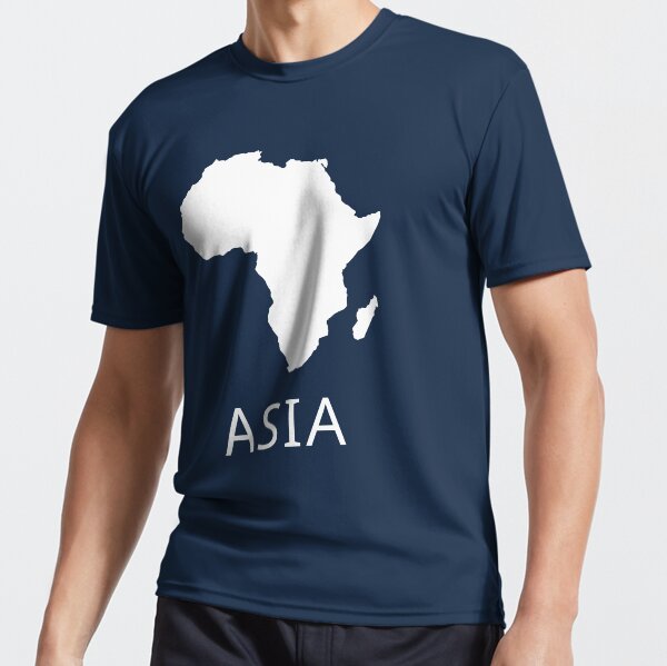 Asia Map Geography Class (White) Active T-Shirt