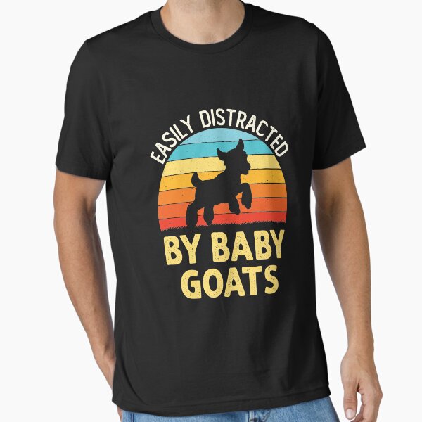 Vista previa del artículo con la obra «Se distrae fácilmente con las cabras bebés Amante de las cabras», diseñado y vendido por jaygo.