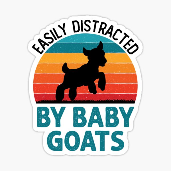 Vista previa del artículo con la obra «Se distrae fácilmente con las cabras bebés Amante de las cabras», diseñado y vendido por jaygo.