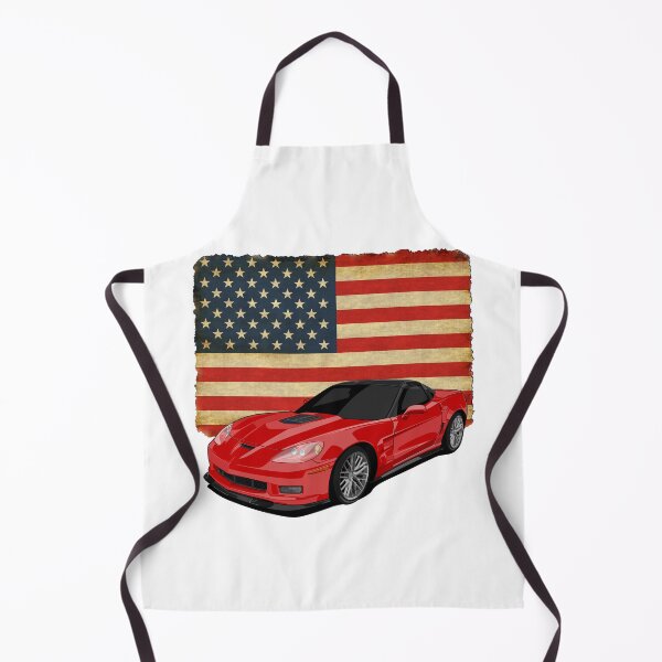 Item preview, Copy of Corvette C6 ZR1 - USA flag - Red designed and sold by Cars Illustrator.