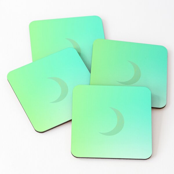 Item preview, Blended Green Crescent Moon in Green/Blue Gradient Sky designed and sold by ShaunSandhu.