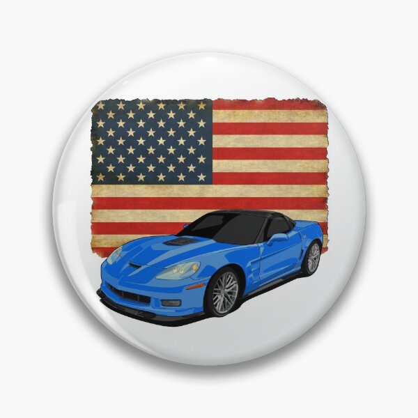 Item preview, Copy of Copy of Corvette C6 ZR1 - USA flag - Blue designed and sold by Cars Illustrator.