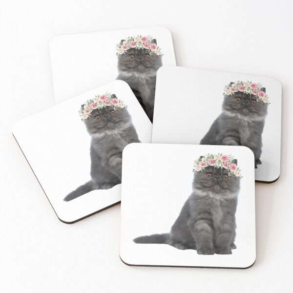 Item preview, Floral Cat Molly - pretty little thing designed and sold by trinketsoul.