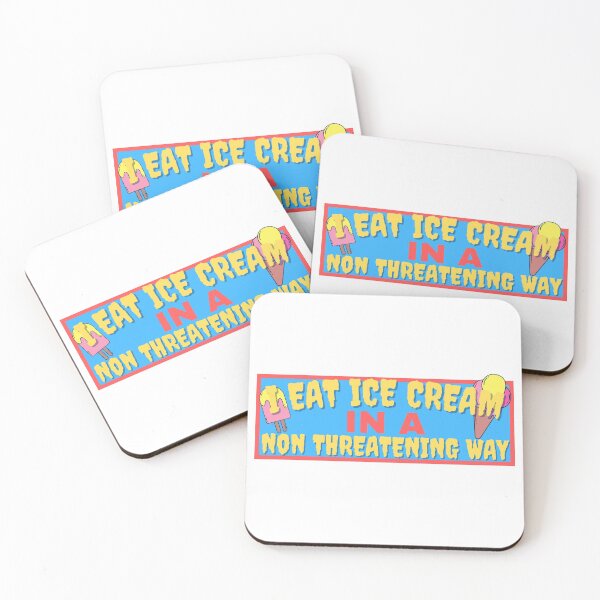 Item preview, I Eat Ice Cream In A Non-Threatening Way | Funny Ice Cream Sticker designed and sold by EarthReliant.
