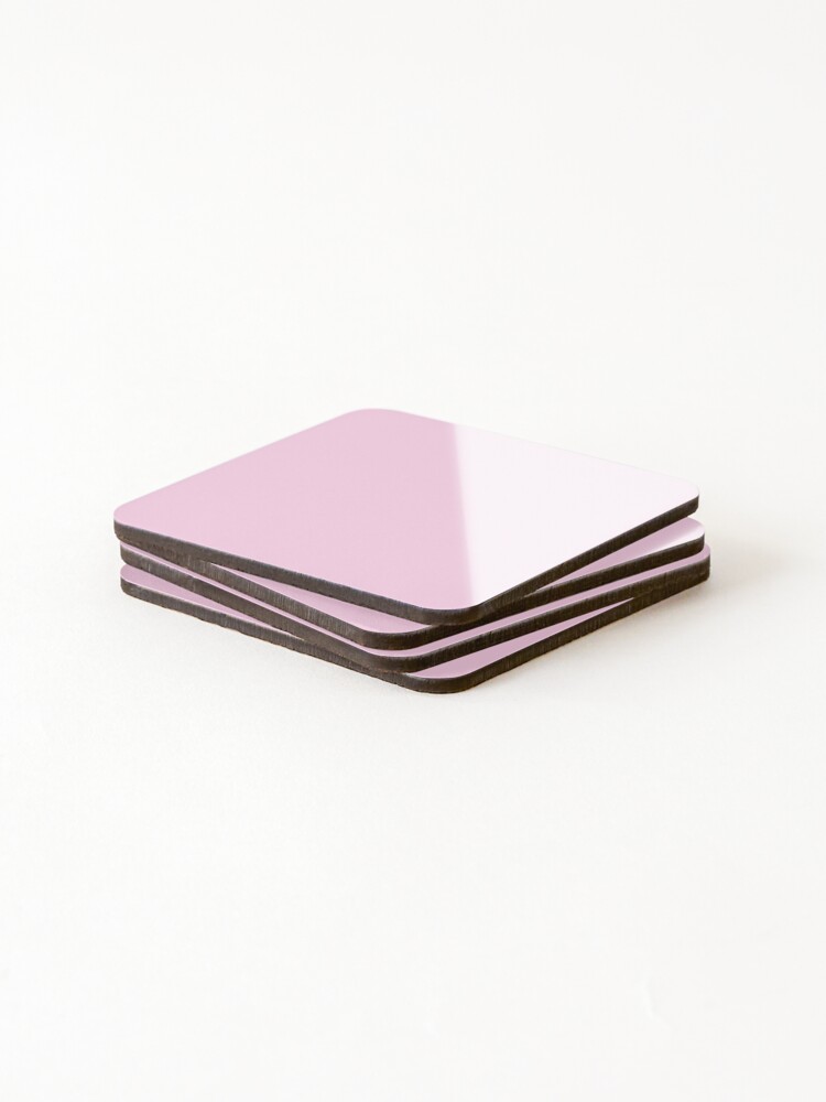 Thumbnail 4 of 5, Coasters (Set of 4), Pink Soft Single Color Design designed and sold by Rozlar.
