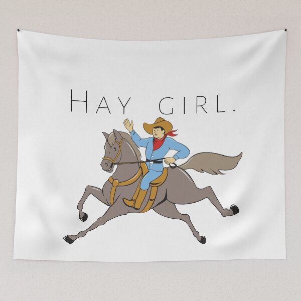 Item preview, Hay girl hey girl horse funny designed and sold by TheWaterBirds.