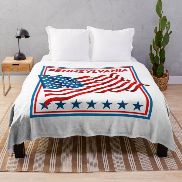 Artikelvorschau, PENNSYLVANIA United States Flag Square Stars entworfen und verkauft von kwiebe34.