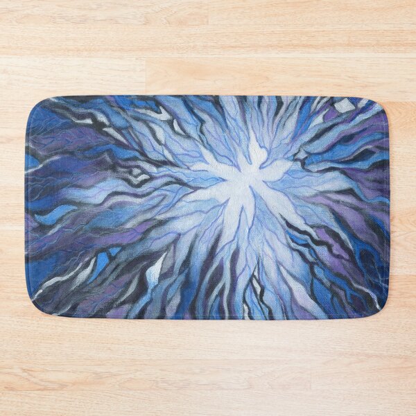 Item preview, Abstract blue and purple painting designed and sold by Marion Yeo.