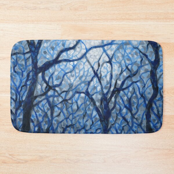 Item preview, Dusk trees in blue painting designed and sold by Marion Yeo.