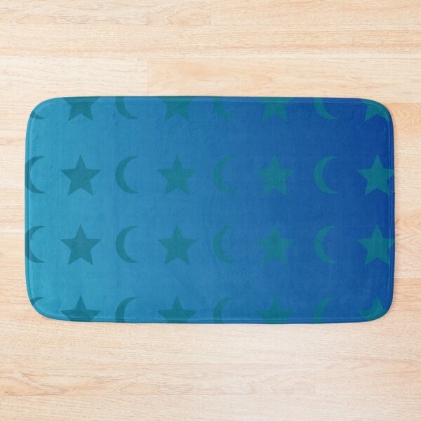 Item preview, Crescent Moon and Star Pattern in Blue Gradient Sky designed and sold by ShaunSandhu.