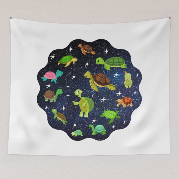 Item preview, Space Turtle, water bubble design, outerspace lover designed and sold by cutenessing.